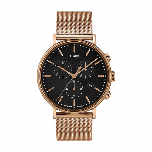 Fairfield Chronograph 41mm Stainless Steel Mesh Band - Gold-Tone